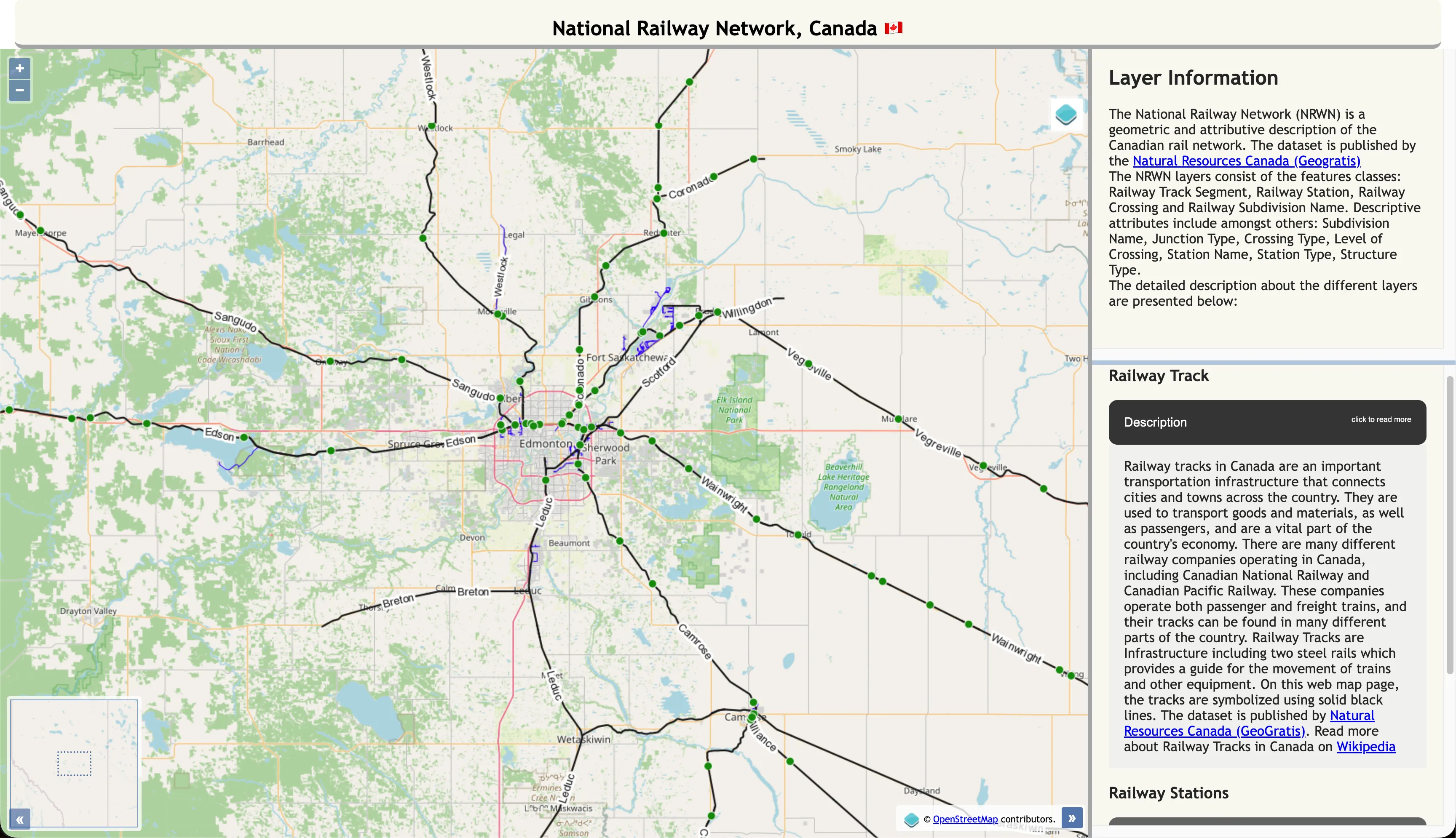 Canada Railway Network preview